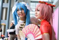 <p>Cosplayers at the Suntec Convention Centre for this year’s Anime Festival Asia Singapore. (Sharlene Sankaran/ Yahoo Singapore) </p>