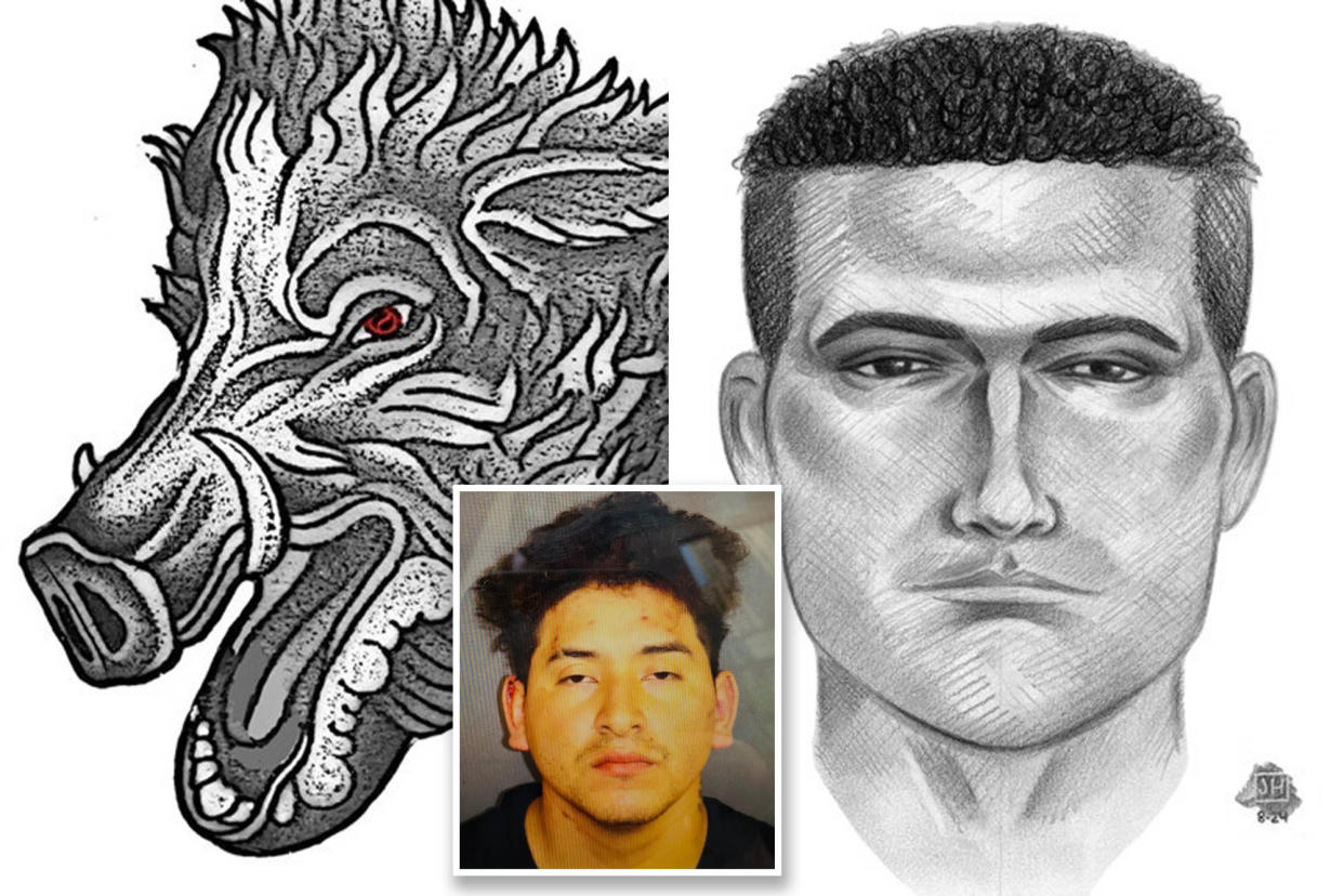 The sketch of the alleged rapist's tattoo and the sketch helped cop's find suspect.