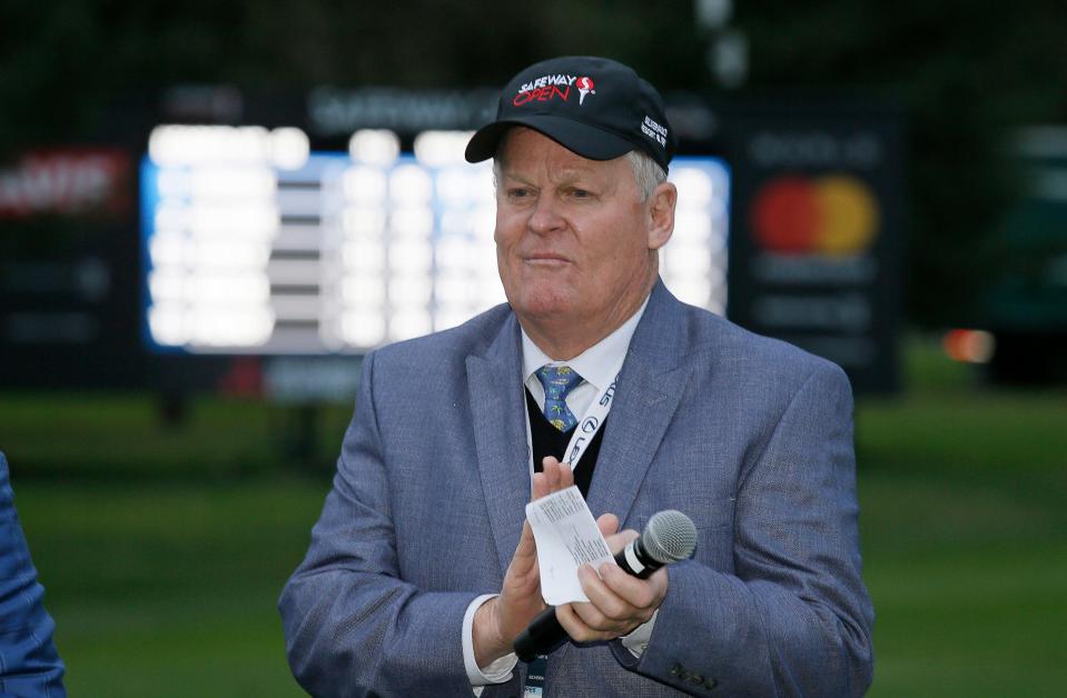 Johnny Miller, shown here in a photo from 2016,  received the 2023 Bob Jones Award, the USGA's highest honor given in recognition of distinguished sportsmanship in golf and based on character and integrity.   (AP Photo/Eric Risberg)