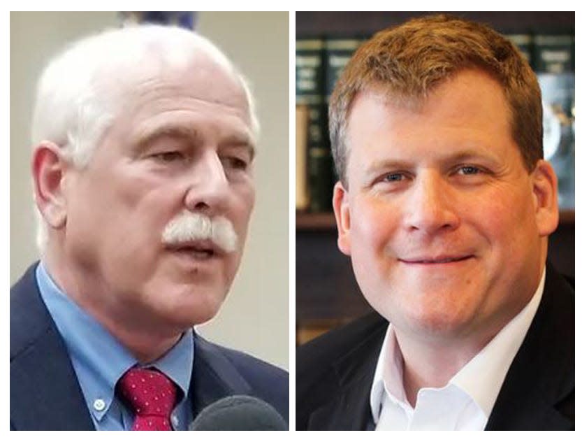 Incumbent Republican Thomas M. Hodgson faces a challenge for the Bristol County sheriff office from Democrat Paul Heroux..