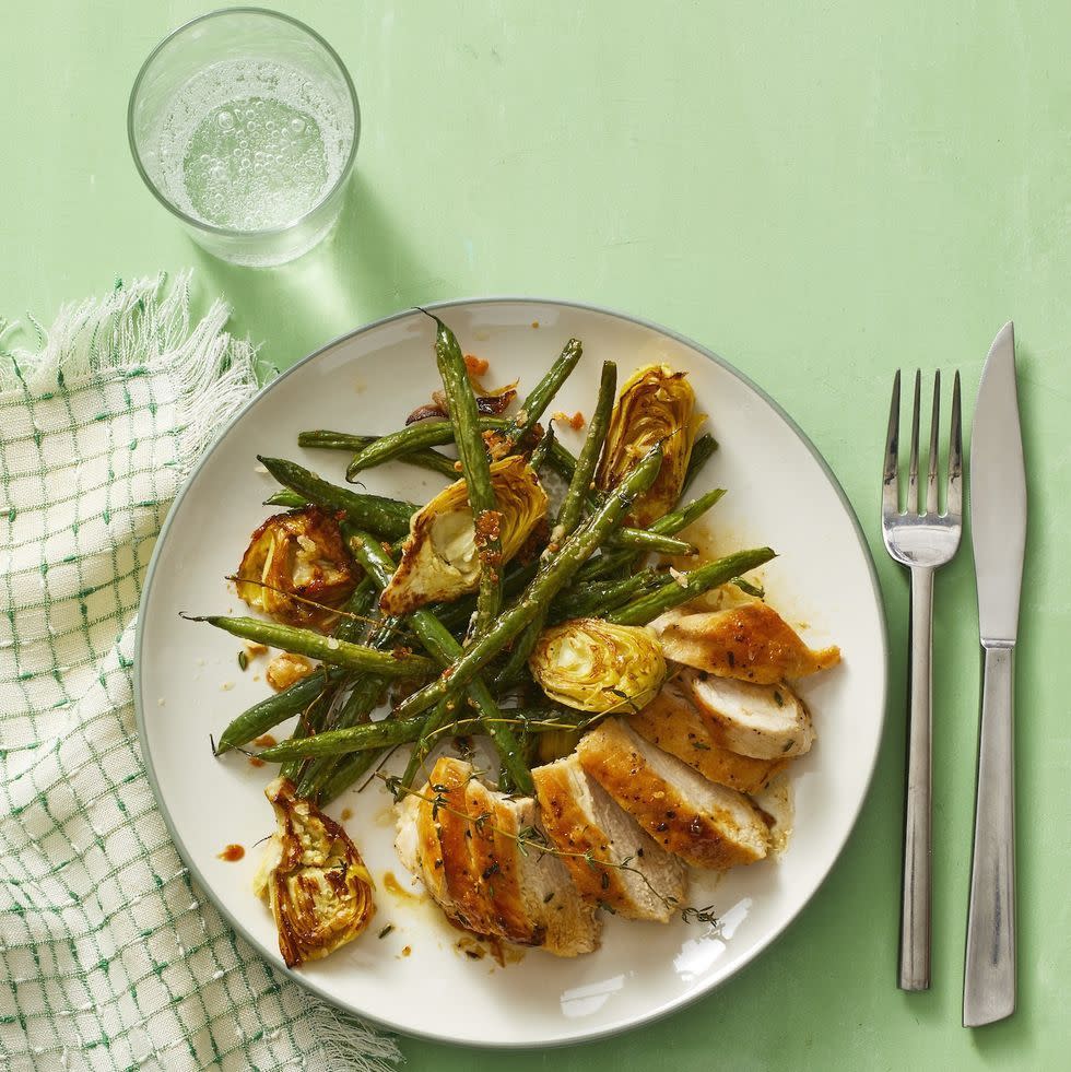 heart healthy recipes lemon thyme chicken with green beans and artichokes