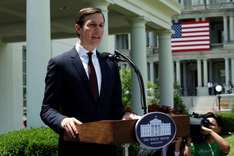 Senior Advisor to the President Jared Kushner makes a statement from the White House after being interviewed by the Senate Intelligence Committee in Washington on July 24, 2017