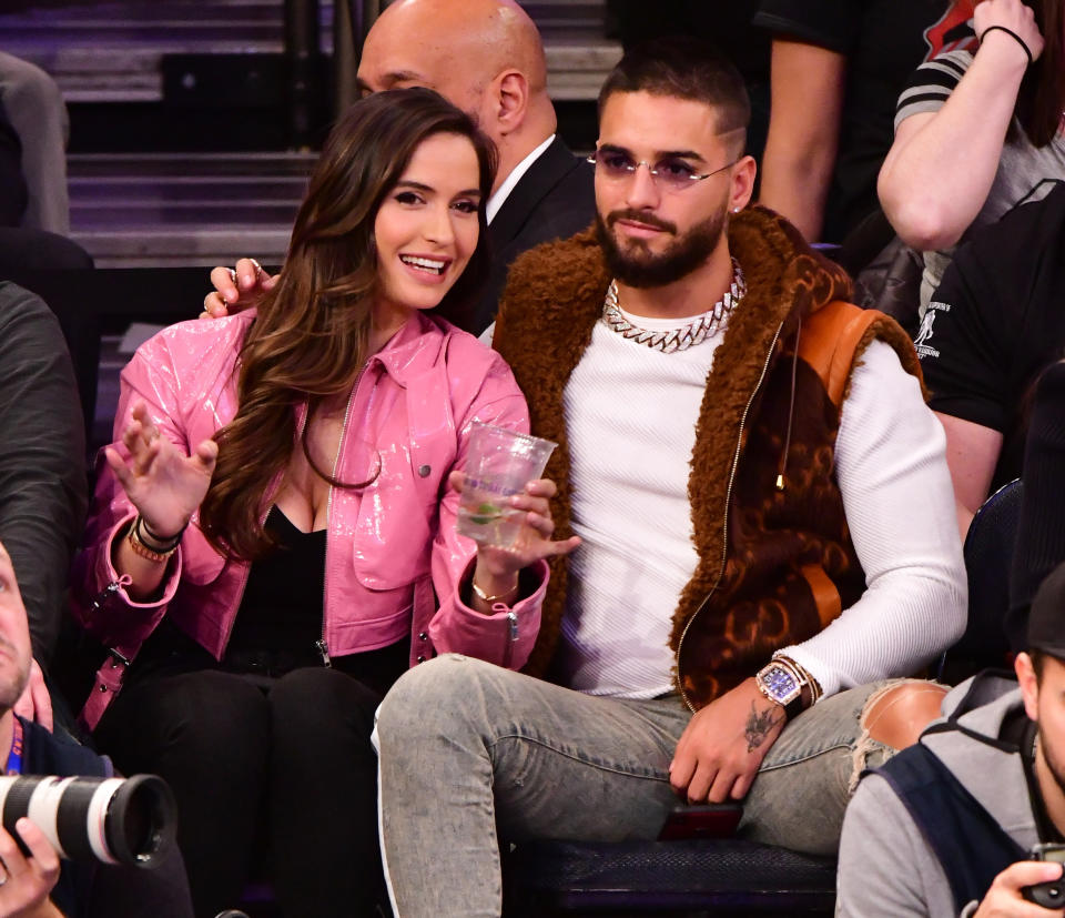 Natalia Barulich y Maluma (Getty Images)