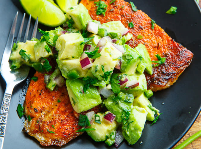 Blackened Salmon with Avocado Salsa