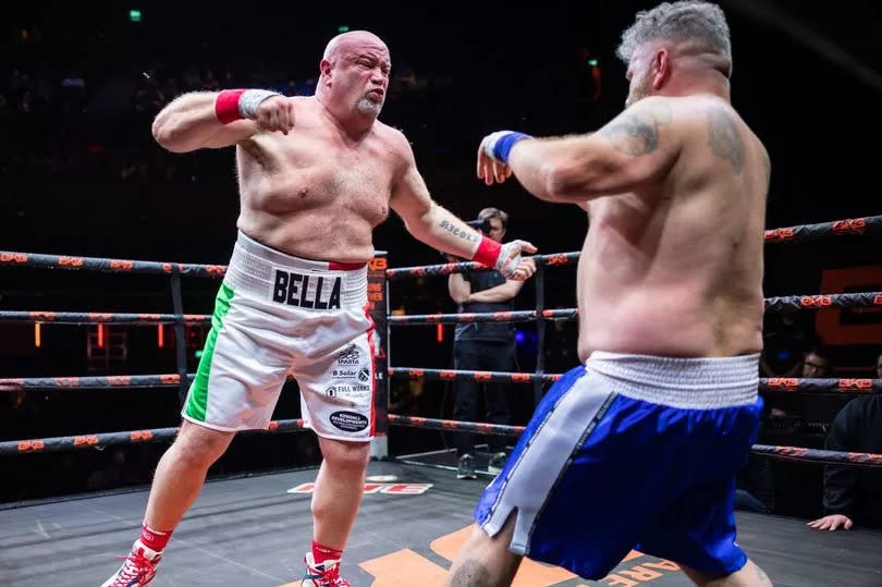 Dominic Negus sends Stanlee Wilson crashing to canvas on his bare-knuckle boxing debut at BKB 38