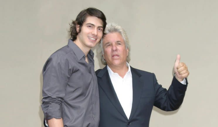 Brandon Routh with producer, Jon Peters - Credit: WENN