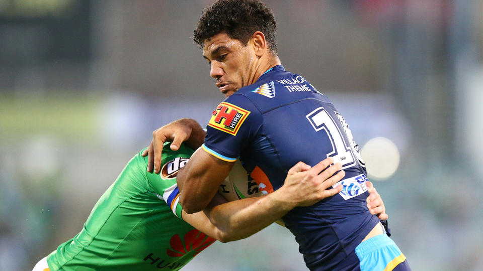 Brian Kelly, pictured here in action for the Gold Coast Titans in March.