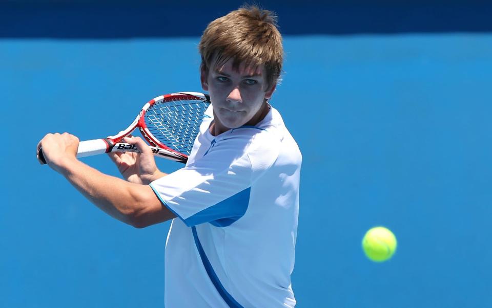 Norrie in action at the Australian Open Junior Championships in 2013 - GETTY IMAGES