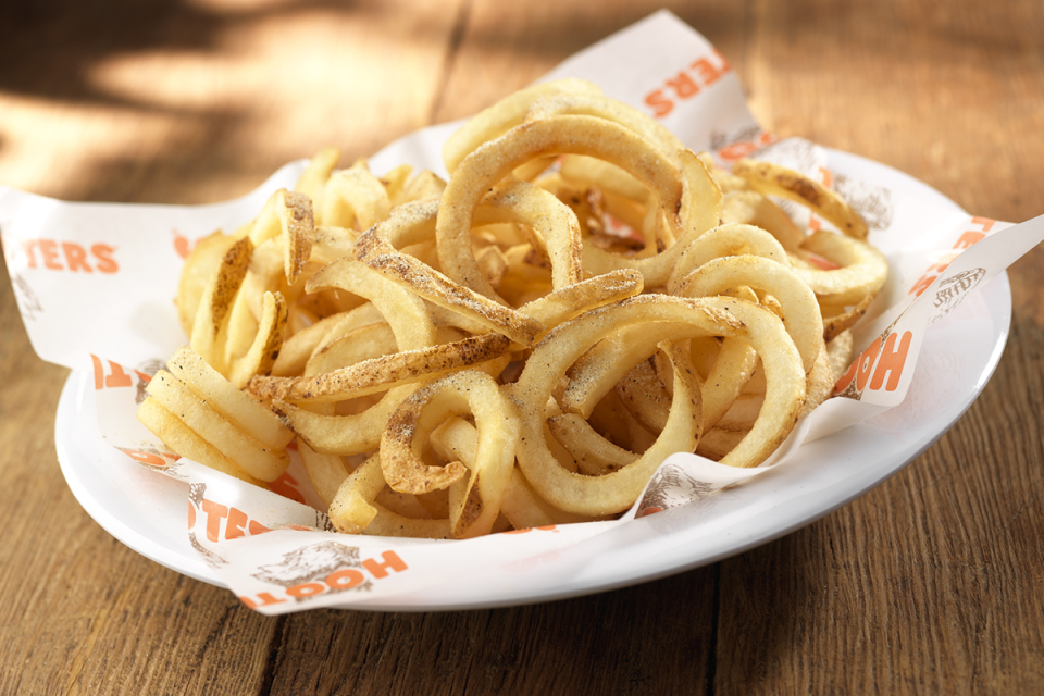 Curly fries. (Hooters)