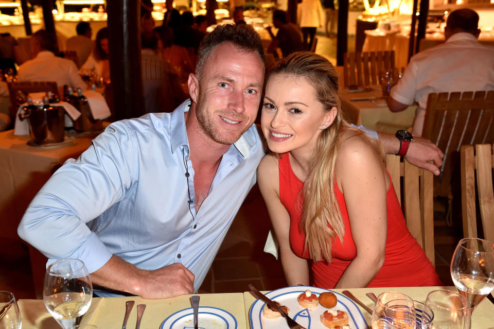 OLBIA, ITALY - JUNE 24:  Ola Jordan and James Jordan attend the Welcome Dinner prior to The Costa Smeralda Invitational golf tournament at Pevero Golf Club - Costa Smeralda on June 24, 2016 in Olbia, Italy.  (Photo by Tullio M. Puglia/Getty Images for Professional Sports Group)