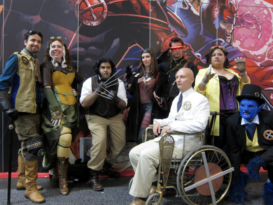 The steampunk X-Men pose for a team portrait - San Diego Comic-Con 2012