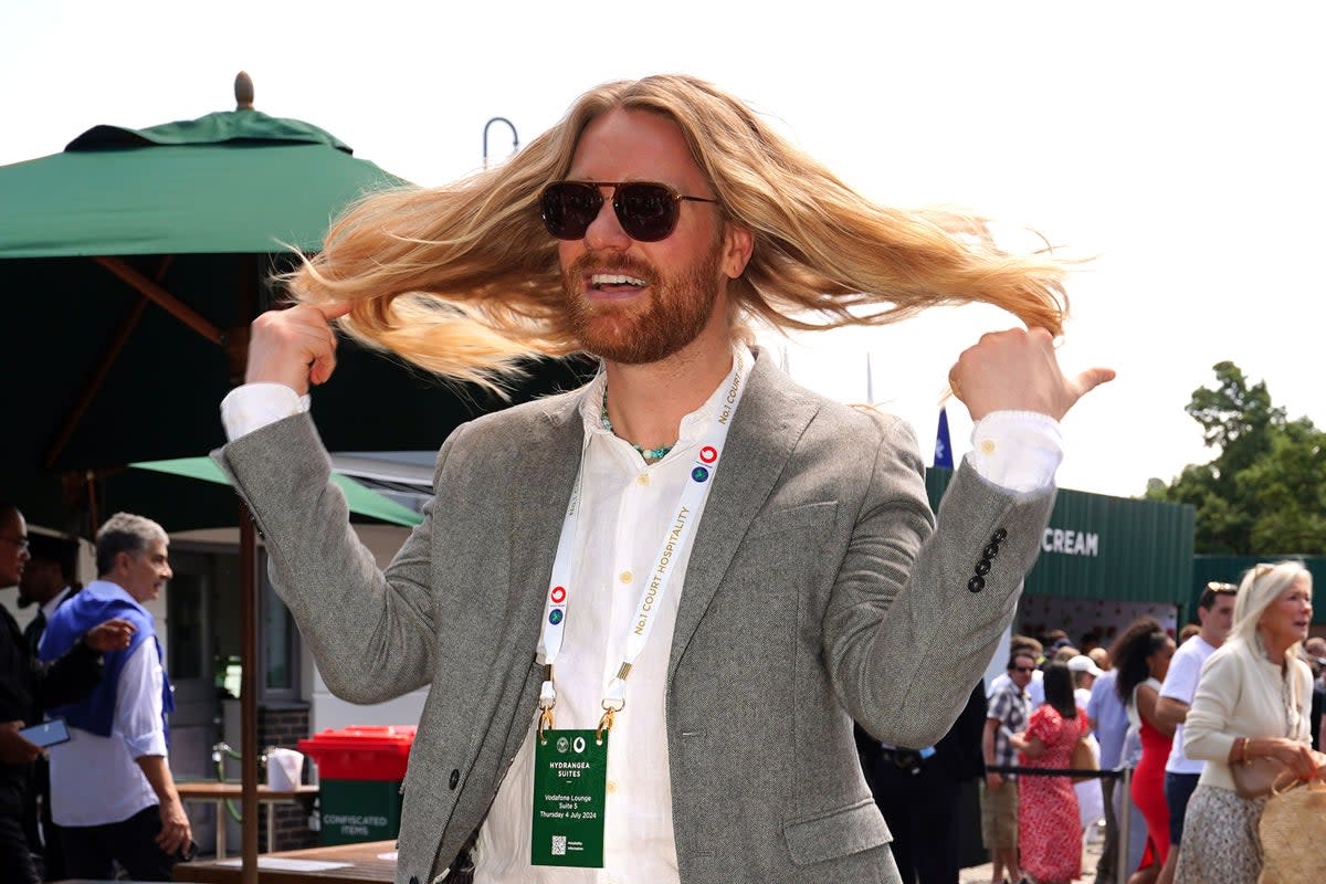 Sam Ryder was pictured at Wimbledon on Thursday