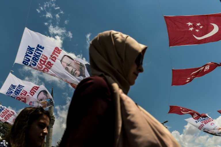 Turkish President Recep Tayyip Erdogan could see his vote on Sunday critically eroded by an opposition party with roots in the same Islamic political ideology as his own