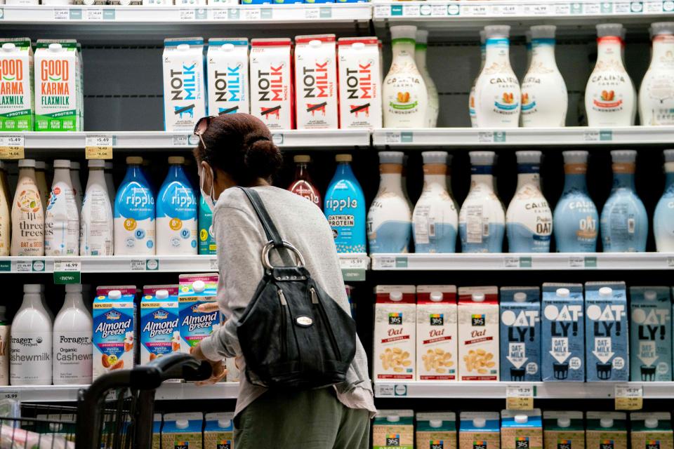 A shopper walks through a grocery store in Washington, DC, on June 14, 2022.