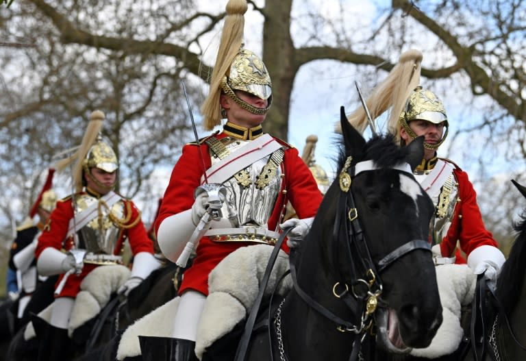 Bei ihrem wilden Galopp quer durch das Stadtzentrum von London sind zwei britische Armeepferde schwer verletzt worden: Die beiden Tiere befänden sich nach dem Zwischenfall vom Vortag "in ernstem Zustand", sagte Verteidigungsminister James Cartlidge. (Glyn KIRK)