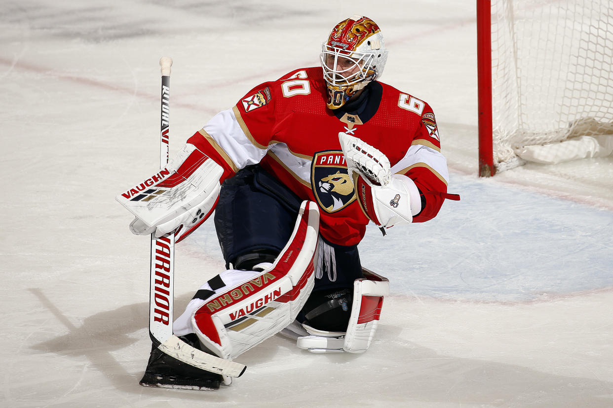 Goaltender Chris Driedger #60 of the Florida Panthers 