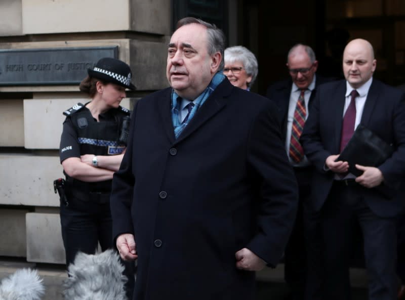 Former First Minister of Scotland Alex Salmond leaves the High Court in Edinburgh