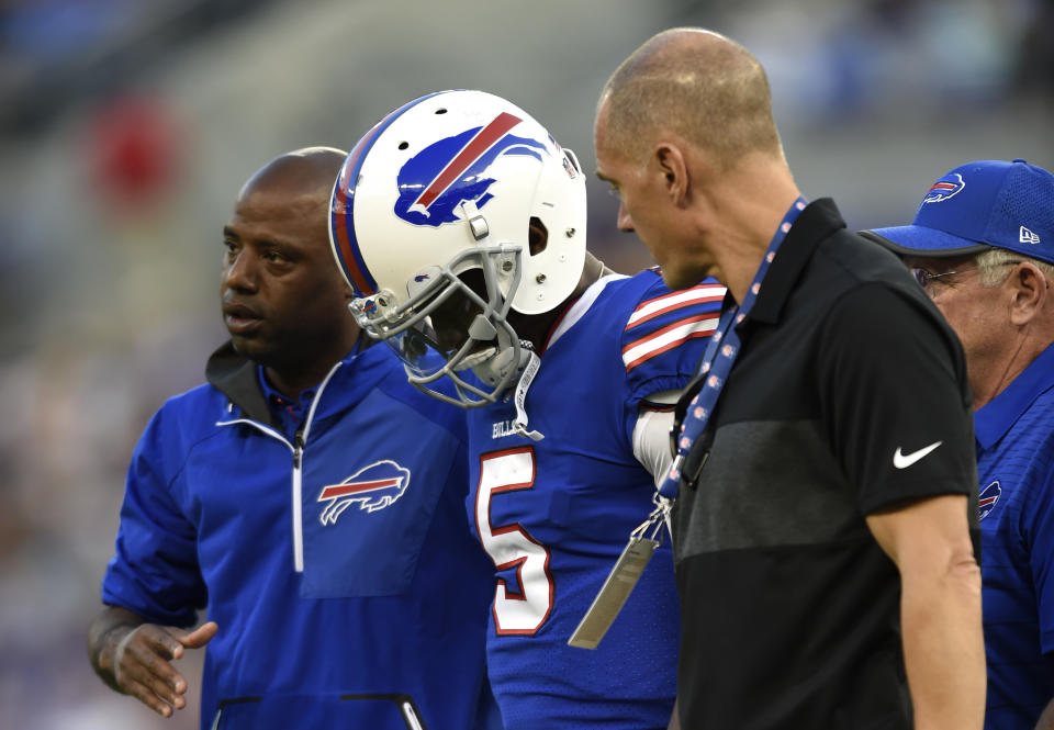 Tyrod Taylor was able to return to practice on Monday. (AP)