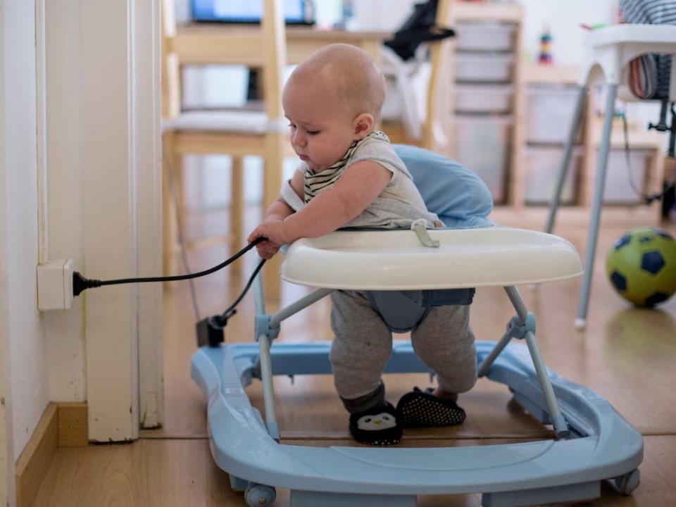 a baby walker electrical outlet