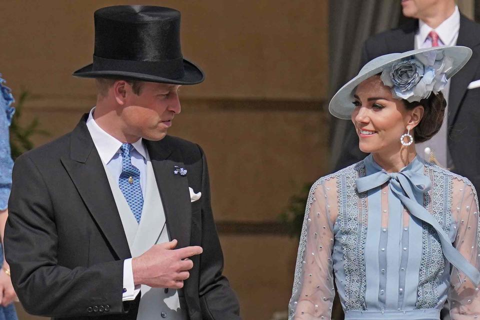 Jonathan Brady - WPA Pool/Getty Prince William and Kate Middleton attend May 2022 garden party at Buckingham Palace