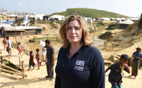 Penny Mordaunt on her first overseas visit as international development secretary - Credit: Andrew Parsons