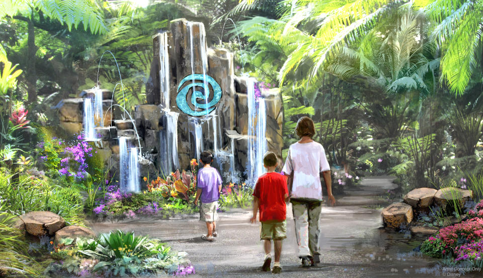 Journey of Water, Inspired by "Moana" at Epcot will be the first attraction inspired by the hit Walt Disney Animation Studios film. This trail will invite guests to meet and play with magical, living water. (Disney)