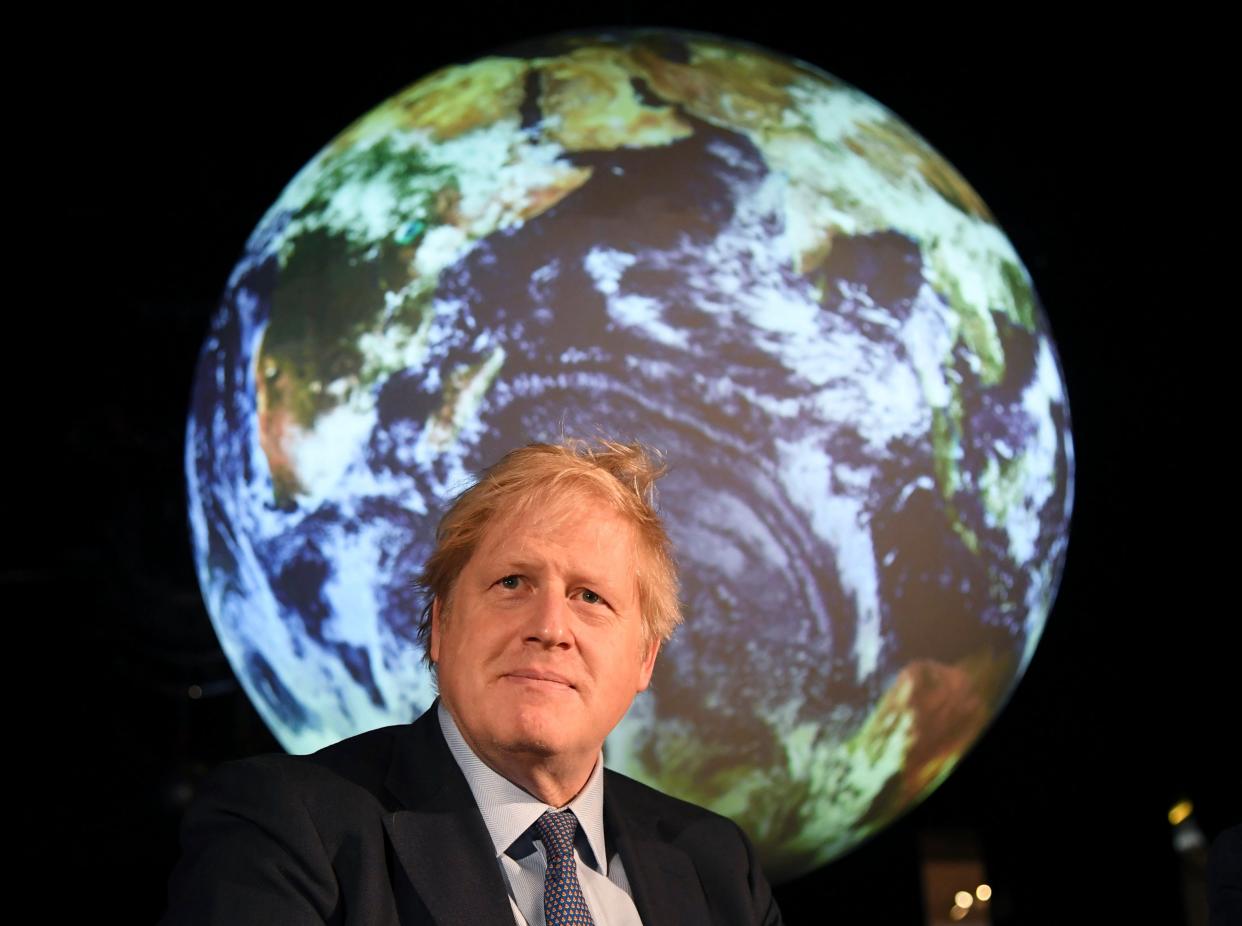<p><i>Boris Johnson launches the UK-hosted Cop26 UN Climate Summit. The government’s Environment Bill may have only just become law by November when the summit begins</i></p> (AP)