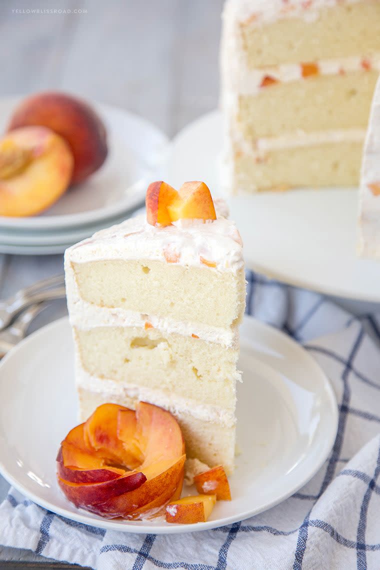 Vanilla Peach Layer Cake