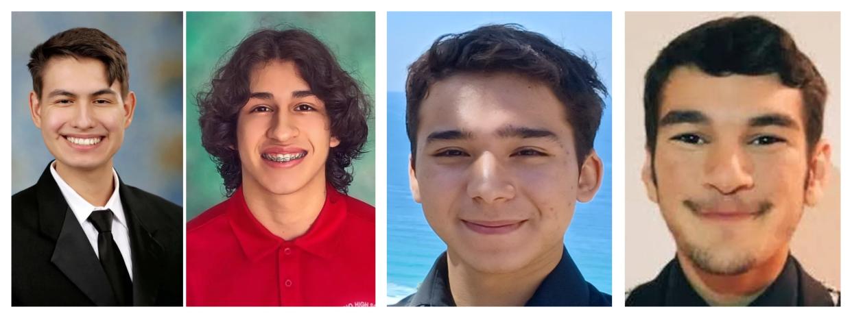 CalRTA 2021 scholarship winners included, from left to right, Derek Carmona, Sergio Casarrubias, Antonio Catanzarite and Luke Ceja.