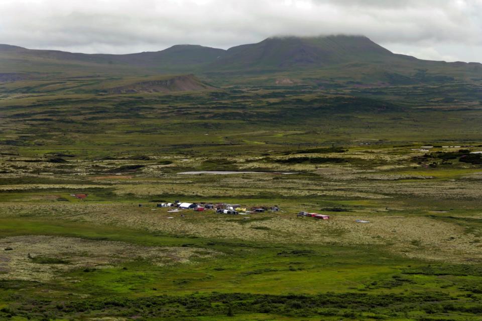 Exploration equipment near the site proposed for the Pebble Mine.