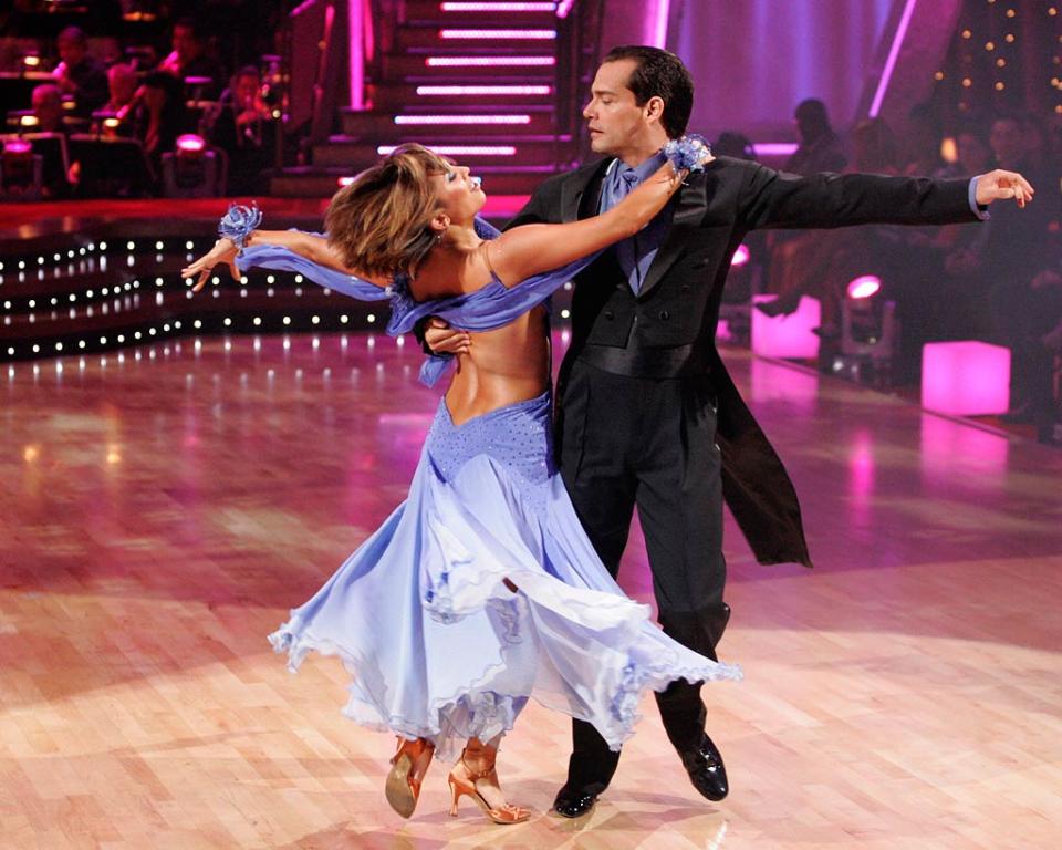 Cristian De La Fuente and Cheryl Burke perform a dance on the sixth season of Dancing with the Stars.