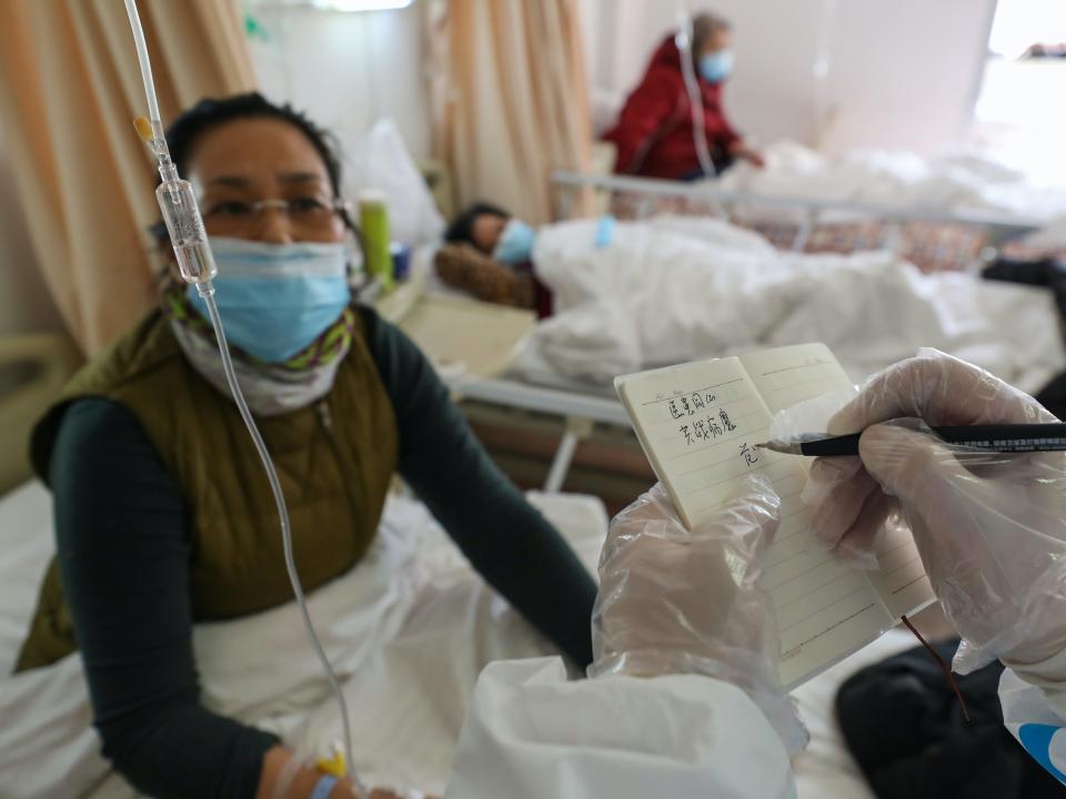 Patient in Wuhan hospital