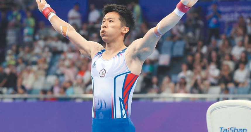 李智凱28日在杭州亞運體操男子鞍馬衛冕金牌。（圖／中國時報鄭任南攝）