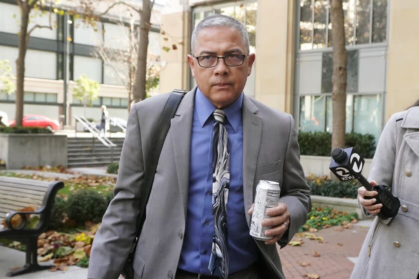 Ray J. Garcia leaves the Federal Courthouse in Oakland, Calif., Monday, Nov. 28, 2022.