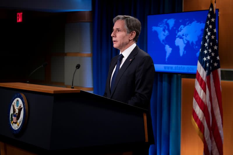 Blinken makes address on Afghan refugees