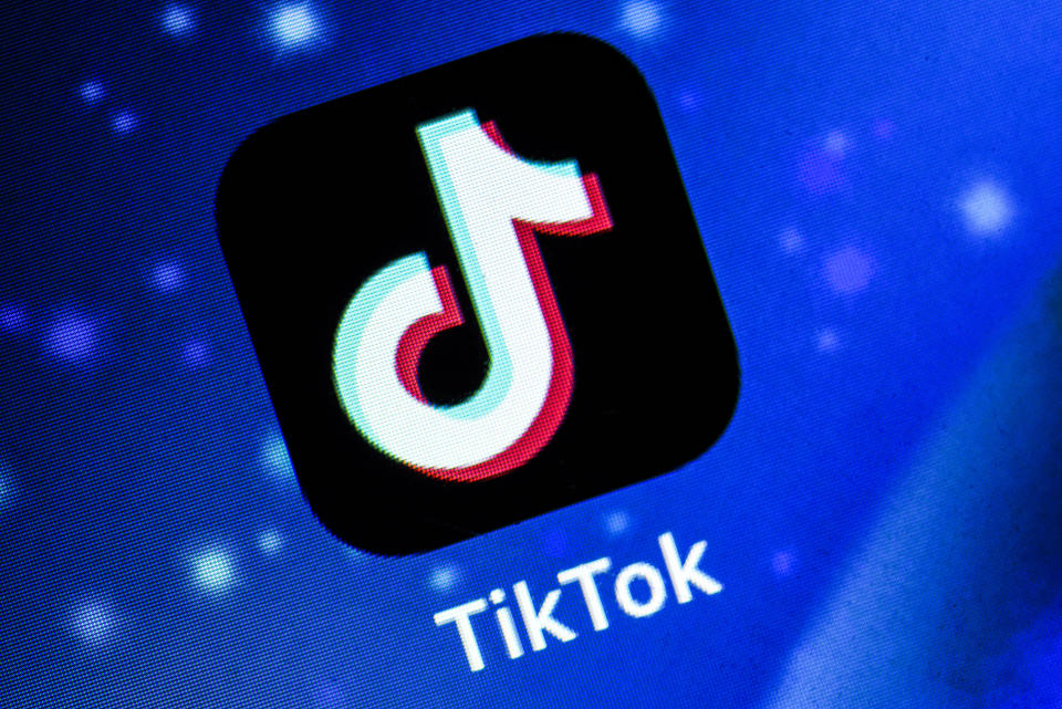 In this photo illustration Tiktok application is shown in Assam, India, on June 29, 2020. Indian Government on Monday banned as many as 59 mobile apps including Tiktok. The move comes as tensions between India and China. (Photo Illustration by David Talukdar/NurPhoto via Getty Images)