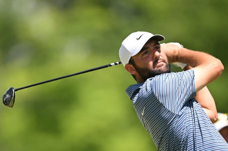 Top-ranked Scottie Scheffler fired a six-under par 65 in the final round of the PGA Championship two days after being arrested at the entrance to Valhalla (ROSS KINNAIRD)