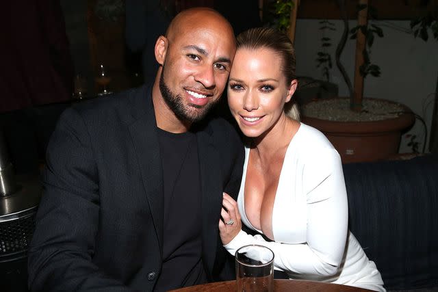 <p>Jonathan Leibson/Getty</p> Hank Baskett and Kendra Wilkinson in 2016.