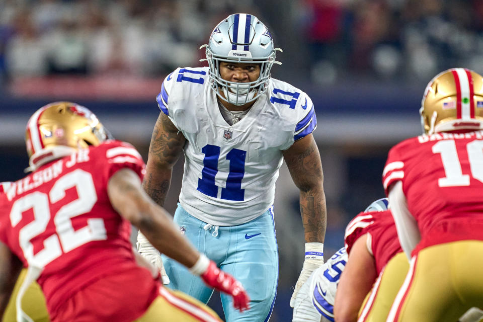 El apoyador de los Cowboys, Micah Parsons, ayudó a su equipo a ganar el título de la NFC Este la temporada pasada.  (Foto de Robin Alam/Icon Sportswire vía Getty Images)