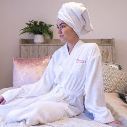 Bring the spa to them with this super fluffy towel robe.