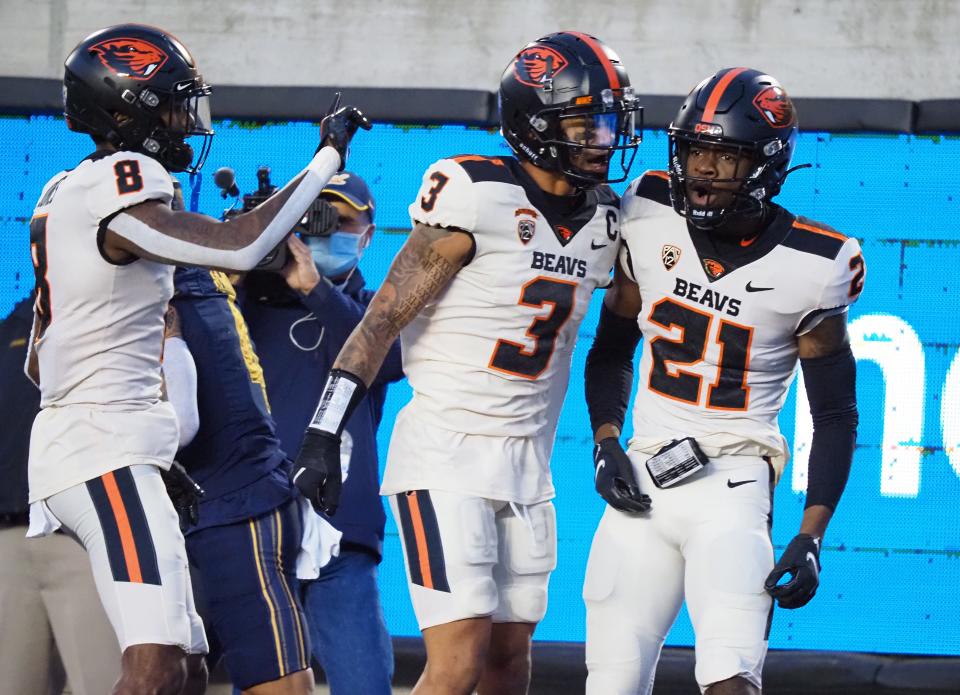 Former Oregon State Beavers defensive back Ron Hardge III (21) has transferred to Colorado State.