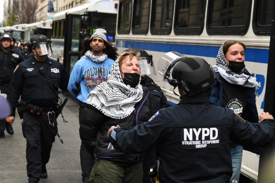 Over 100 people were arrested at Columbia on Thursday during a pro-Palestinian protest. Matthew McDermott