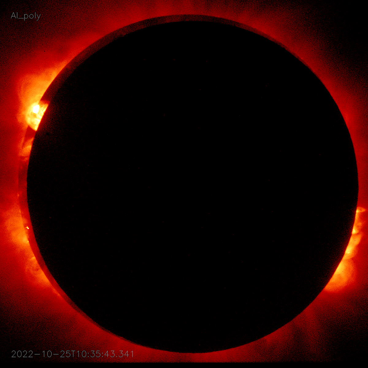 The Japanese Space Agency’s Hinode spacecraft captured images of an annular solar eclipse using its X-ray telescope on 25 October, 2022 (JAXA/NASA/Smithsonian Astrophysical Observatory)