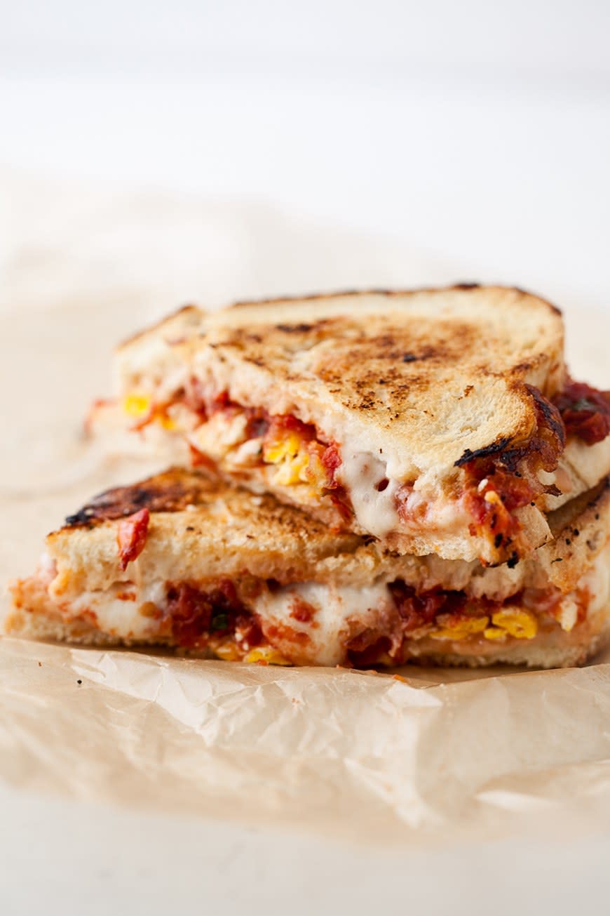 Roasted Tomato and Egg Grilled Cheese Sandwich from Naturally Ella