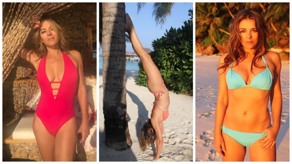 Elizabeth Hurley, 53, has officially made us fall in love with her bikini brand this year. Source: Instagram/ Elizabeth Hurley