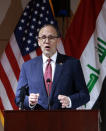 U.S. Ambassador to Iraq Douglas Silliman speaks during a news conference in Baghdad, Iraq December 11, 2018. Hadi Mizban/Pool via REUTERS