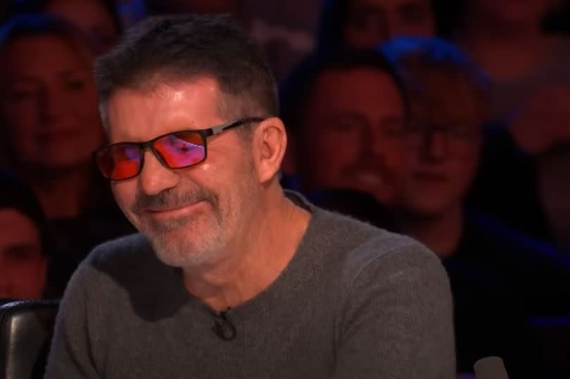 Hard-faced Simon Cowell couldn't help but laugh at Darren's dad jokes