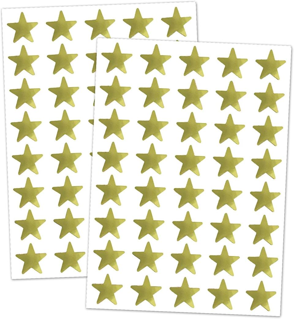 Gold star stickers