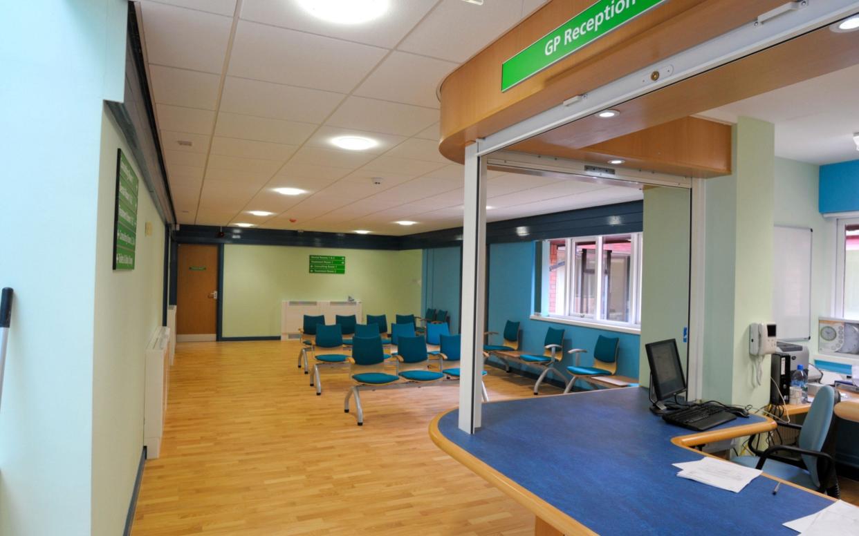 Empty doctor's waiting room - J Hayward/Alamy Stock Photo