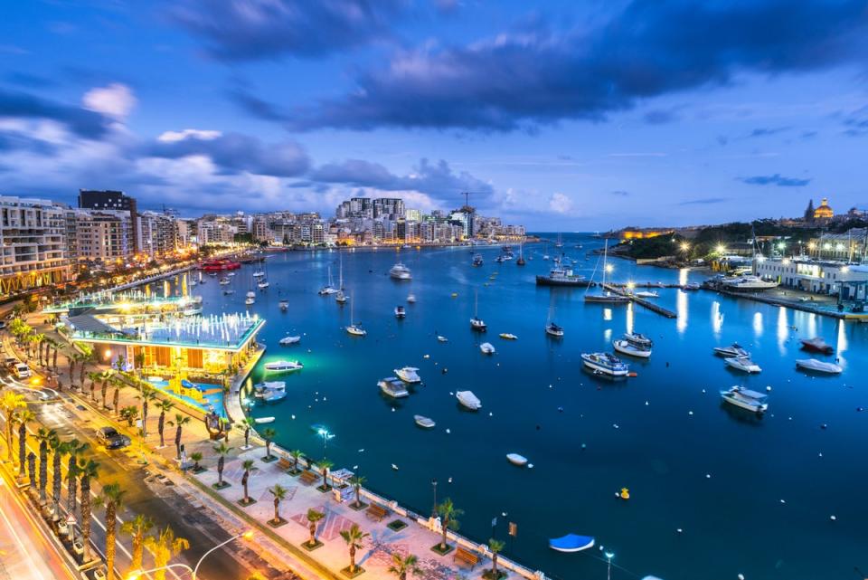 Sliema sits just across the water from Valletta (Getty Images)
